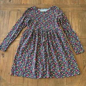 Mini Boden floral berry cotton dress 11-12 years